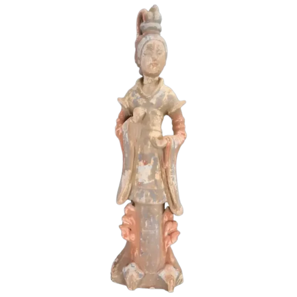 Vintage Chinese Tang Sancai Woman Court Lady Ceramic Figurine China Late 20th C.